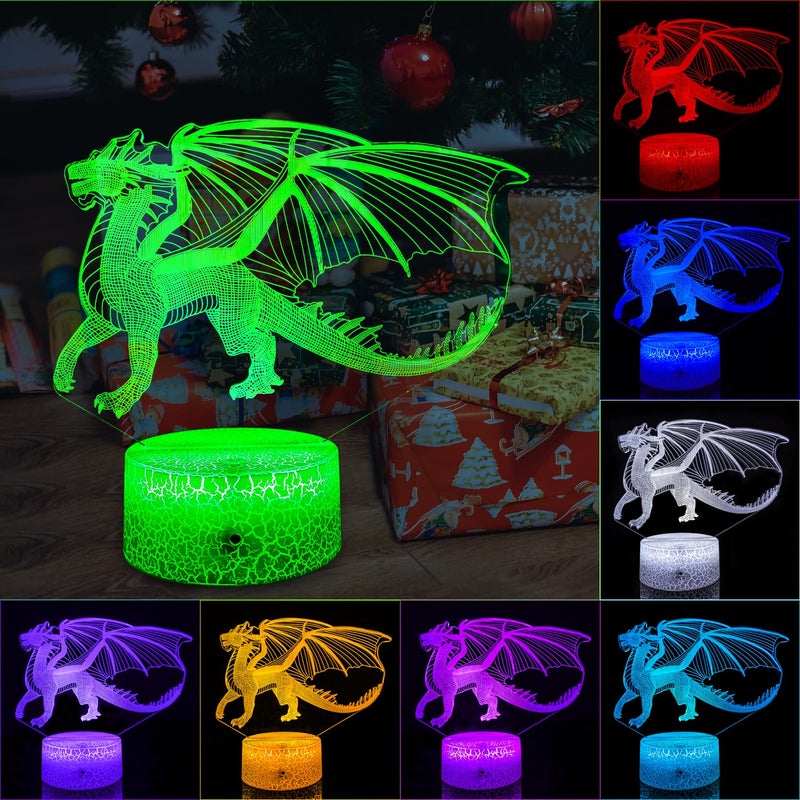 FlyonSea Dragon Gifts Dragon Light 16 Color Changing Dimmable Kids Night Light with Touch and Remote Dragon Toys Light as Birthday Gifts for Boys Kids - Image 3